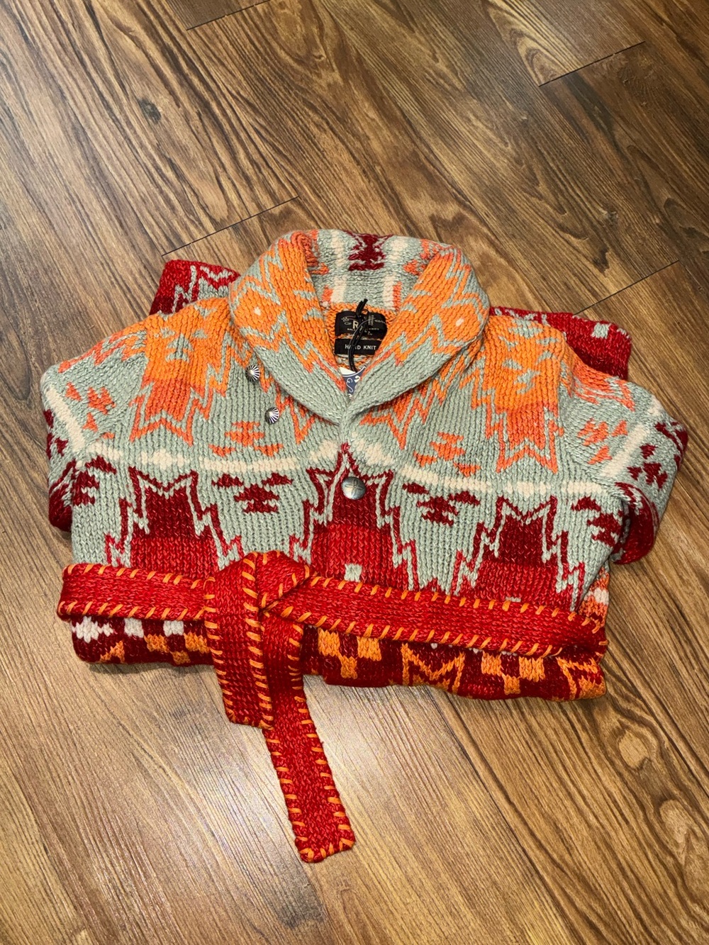 RRL Ambrosia Hand-Knit Shawl Cardigan